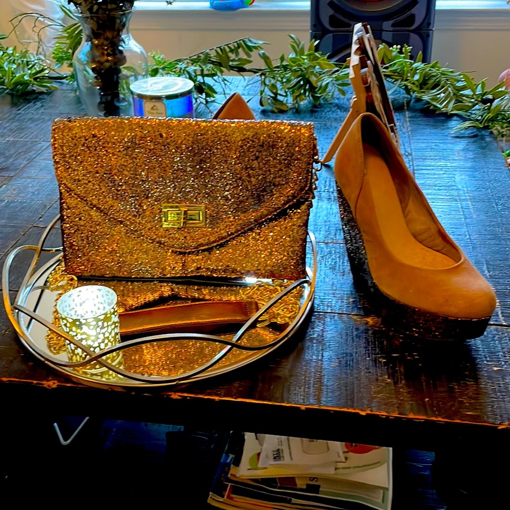 Rose Gold/Tan Elegant Dream Clutch.